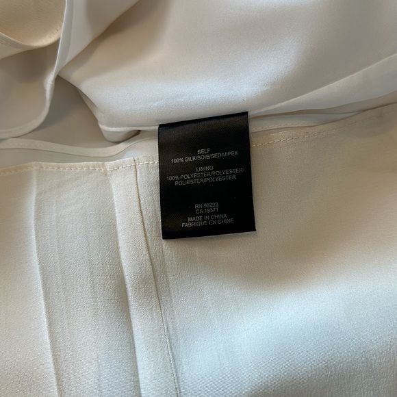 Tibi New York Silk Sleeveless Ivory Minidress with Cape Overlay - Picture 7 of 8